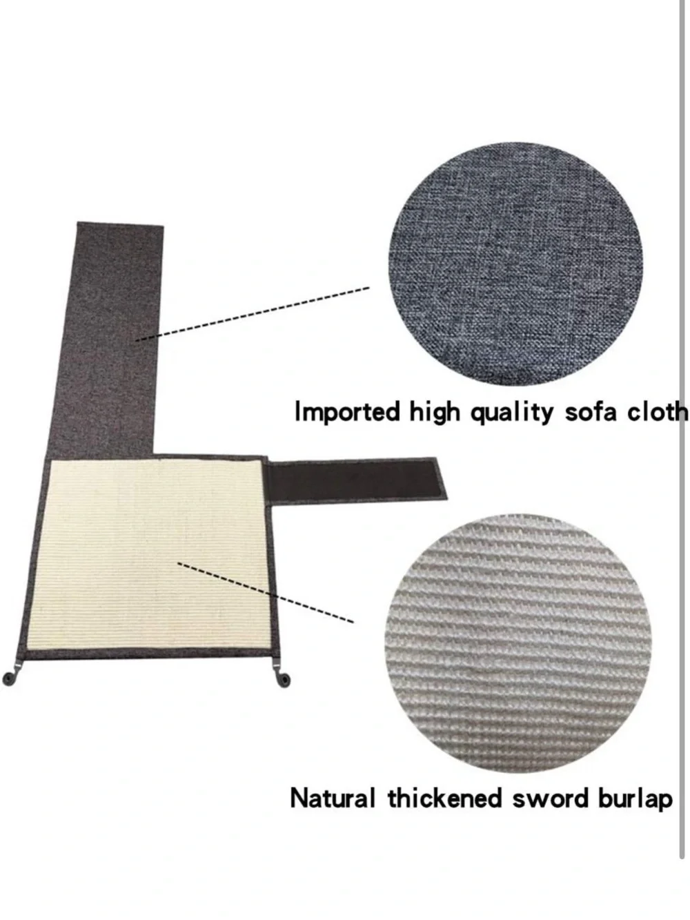 Cat Scratch Furniture Protector for Couch or Chair Arm Right - Blue. NWT